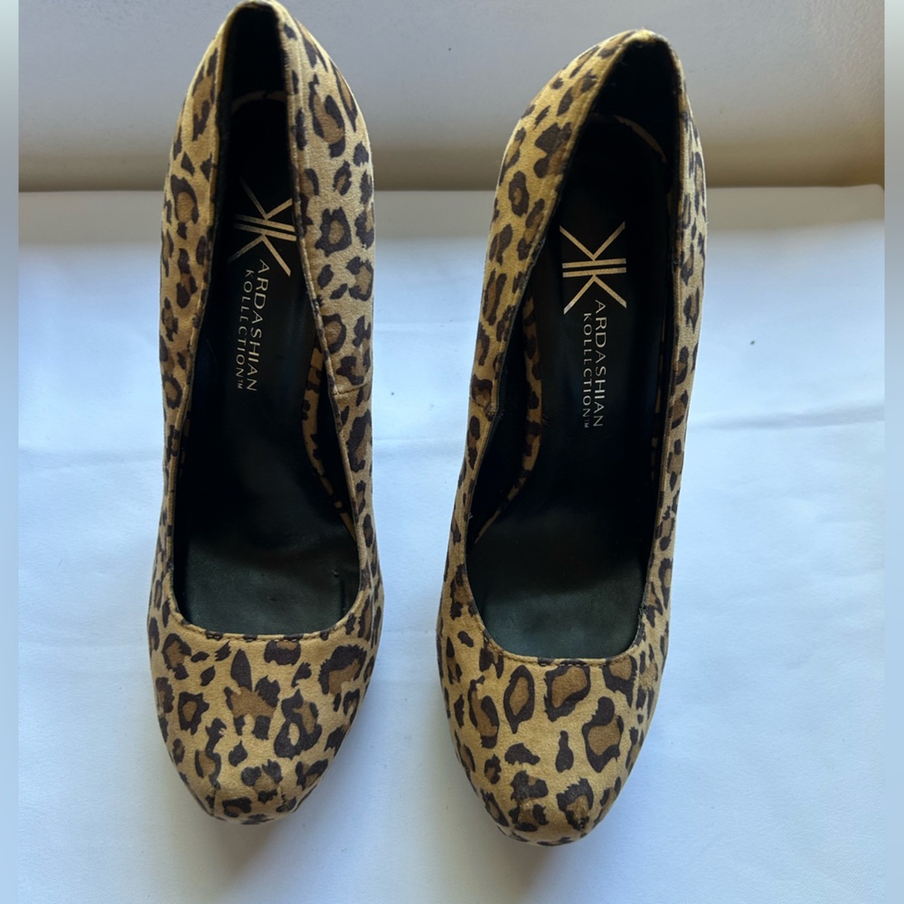 Kardashian Kollection Leopard Print Heels